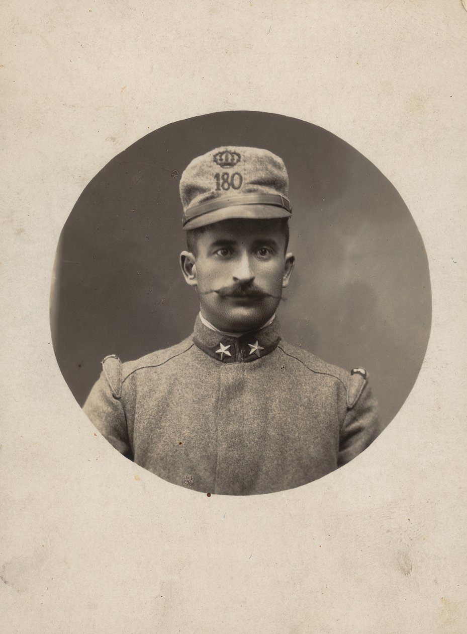 Album "Armia GM R. (I wojna światowa)": żołnierz 180 Pułku Milicji Terytorialnej (zdjęcie czarno-białe) autorstwa Pisani Pisani