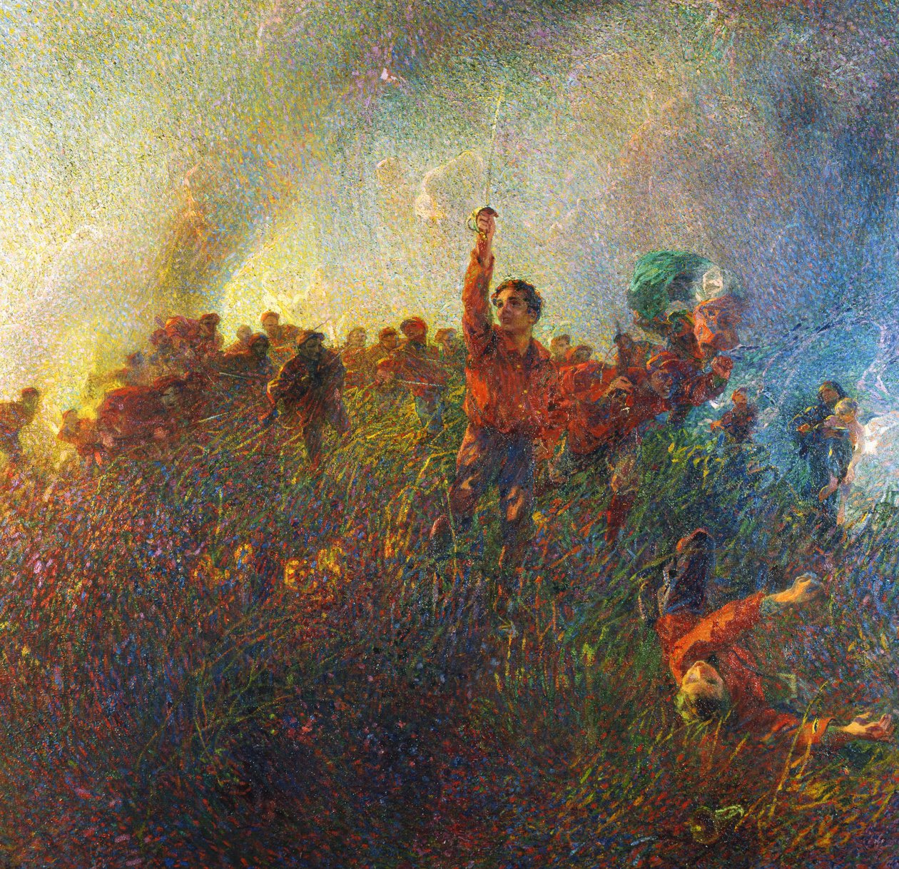 Czerwona awangarda z Argonne autorstwa Plinio Nomellini