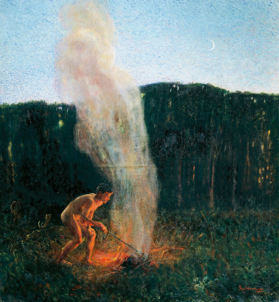 Słup dymu autorstwa Plinio Nomellini