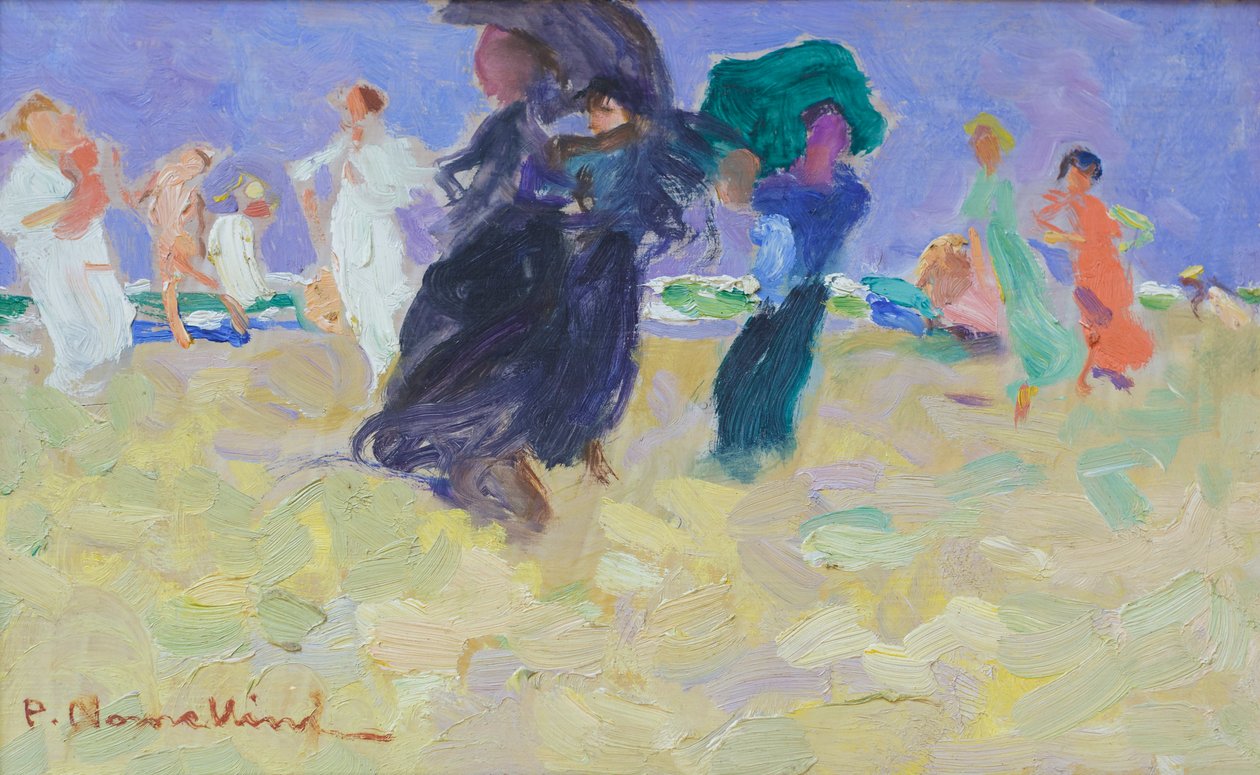 Poranek na morzu, ok. 1920 (olej na panelu) autorstwa Plinio Nomellini