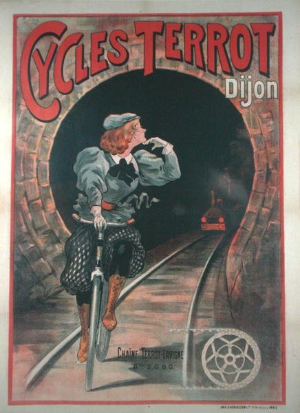 Plakat reklamujący cykle „Terrot”, w Dijon autorstwa Plouzeau Plouzeau