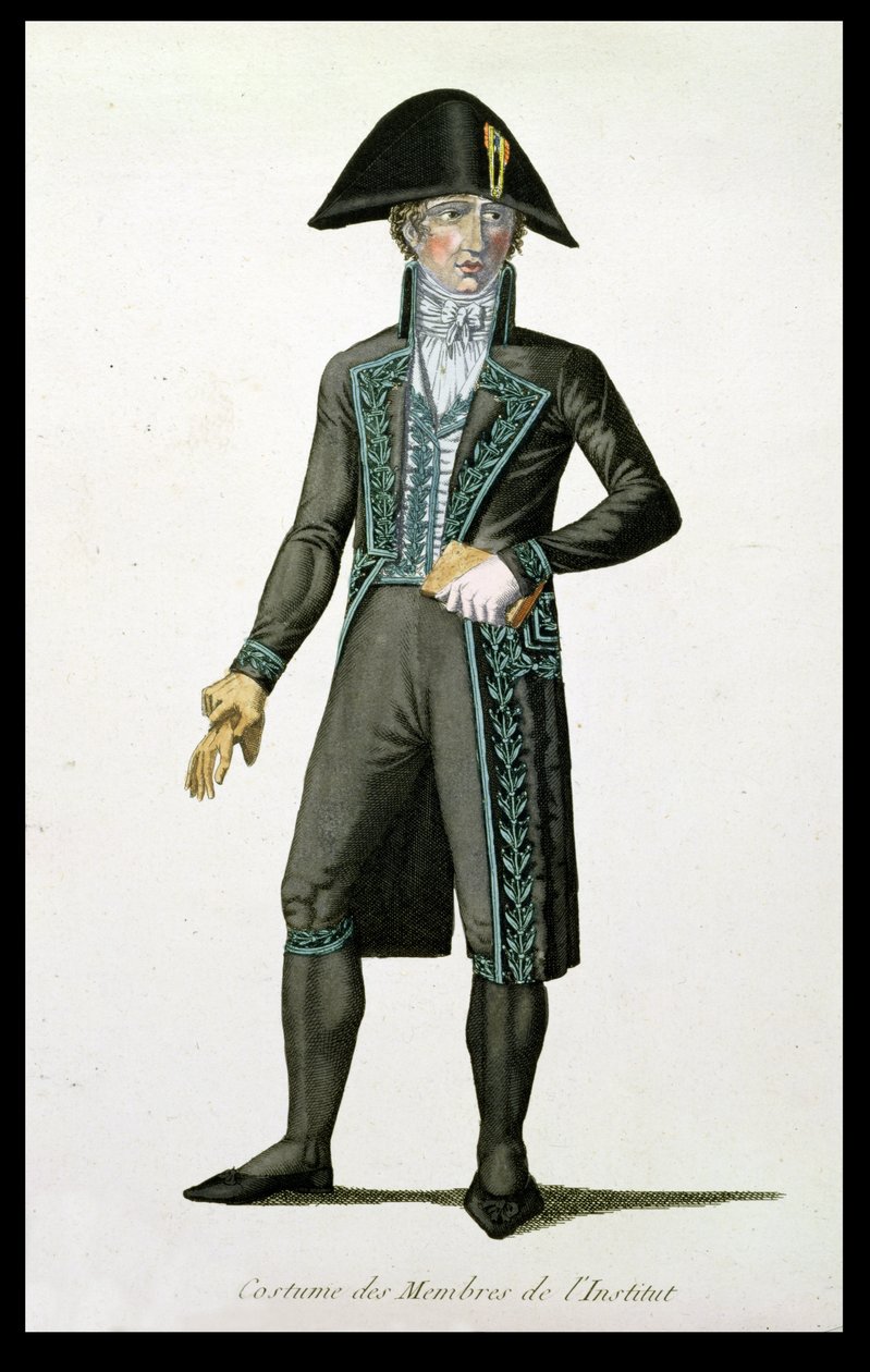 Strój członka Institut de France, rytowany przez Louisa F. Charona ok. 1802-10 autorstwa Poisson