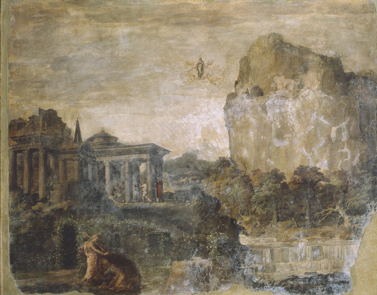 Fragment Opowieści o św. Katarzynie i św. Marii Magdalenie autorstwa Polidoro da Caravaggio