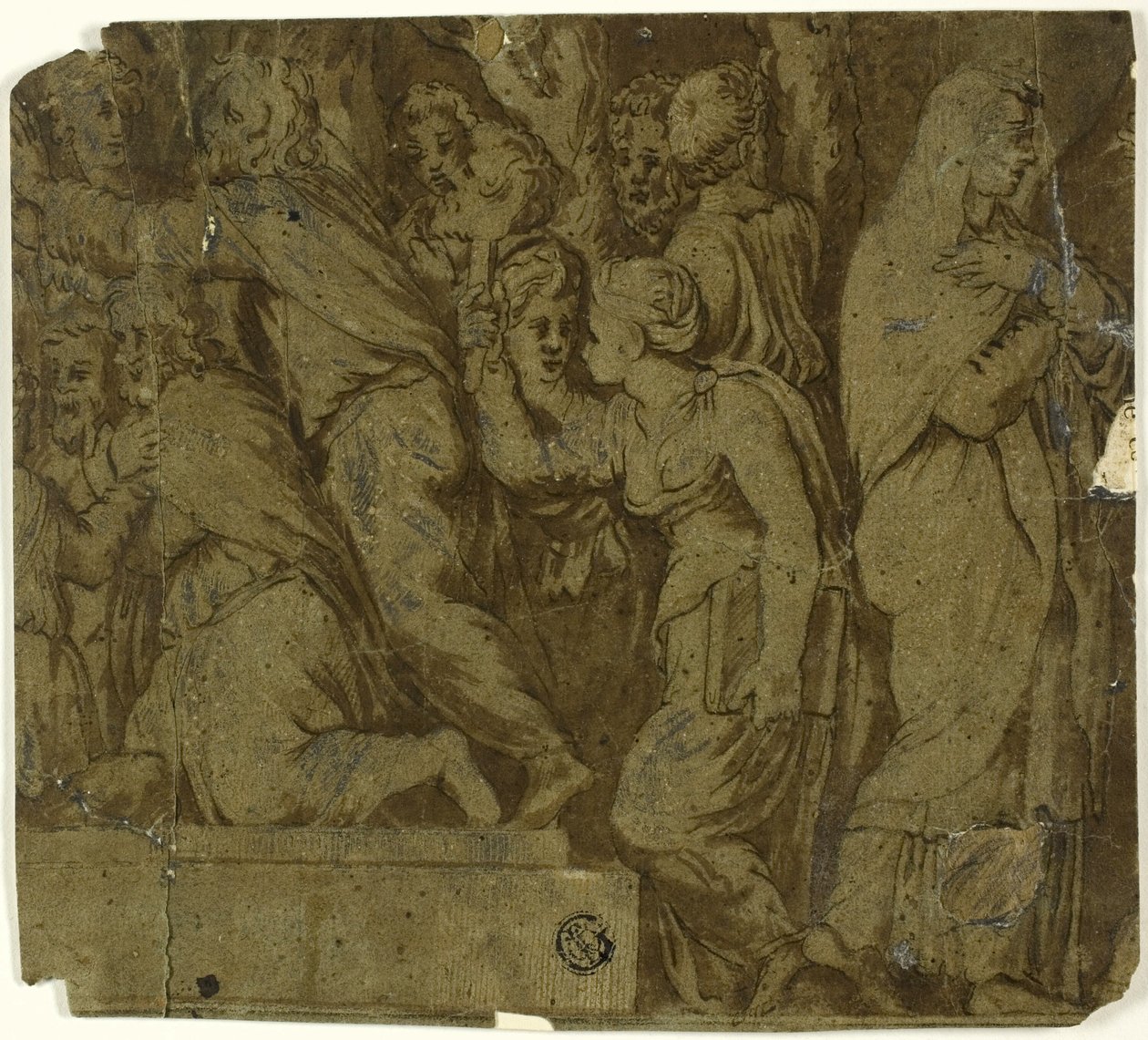 Historia Niobe: Czciciele; Latona autorstwa Polidoro da Caravaggio