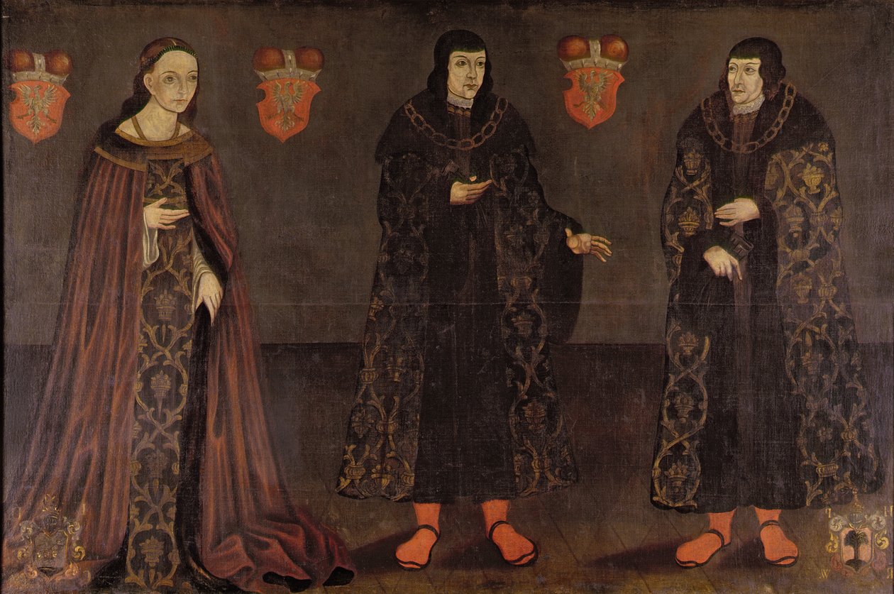 Portret Stanisława, Janusa III i Anny, książąt mazowieckich, 1620-40 autorstwa Polish School