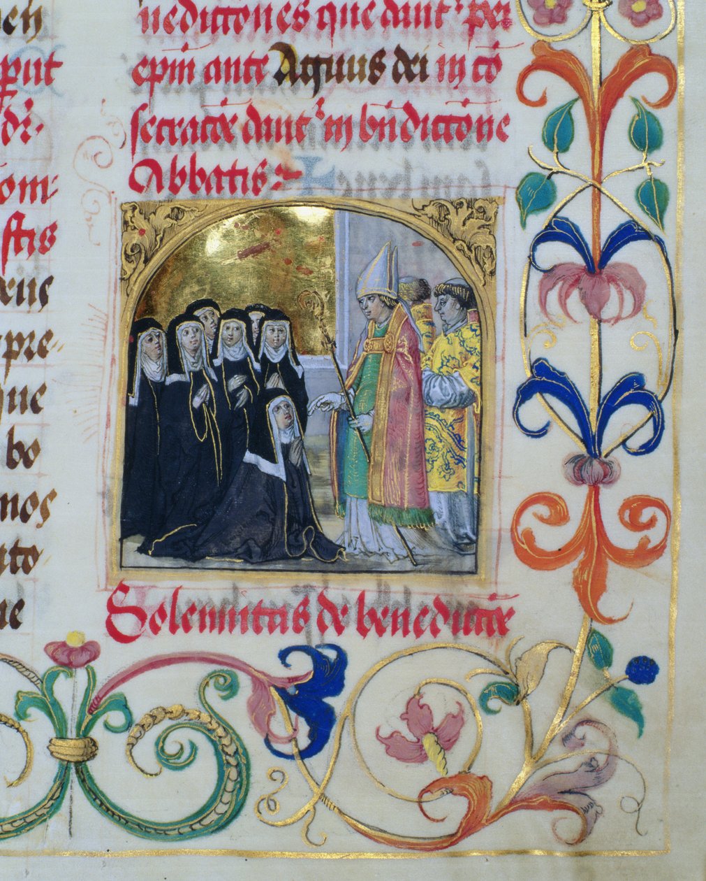 Biskup Błogosławiony Zakonnicom od Papieża Biskupa Erazma Ciołka, ok. 1510 (tempera i złoto na pergaminie) autorstwa Polish School