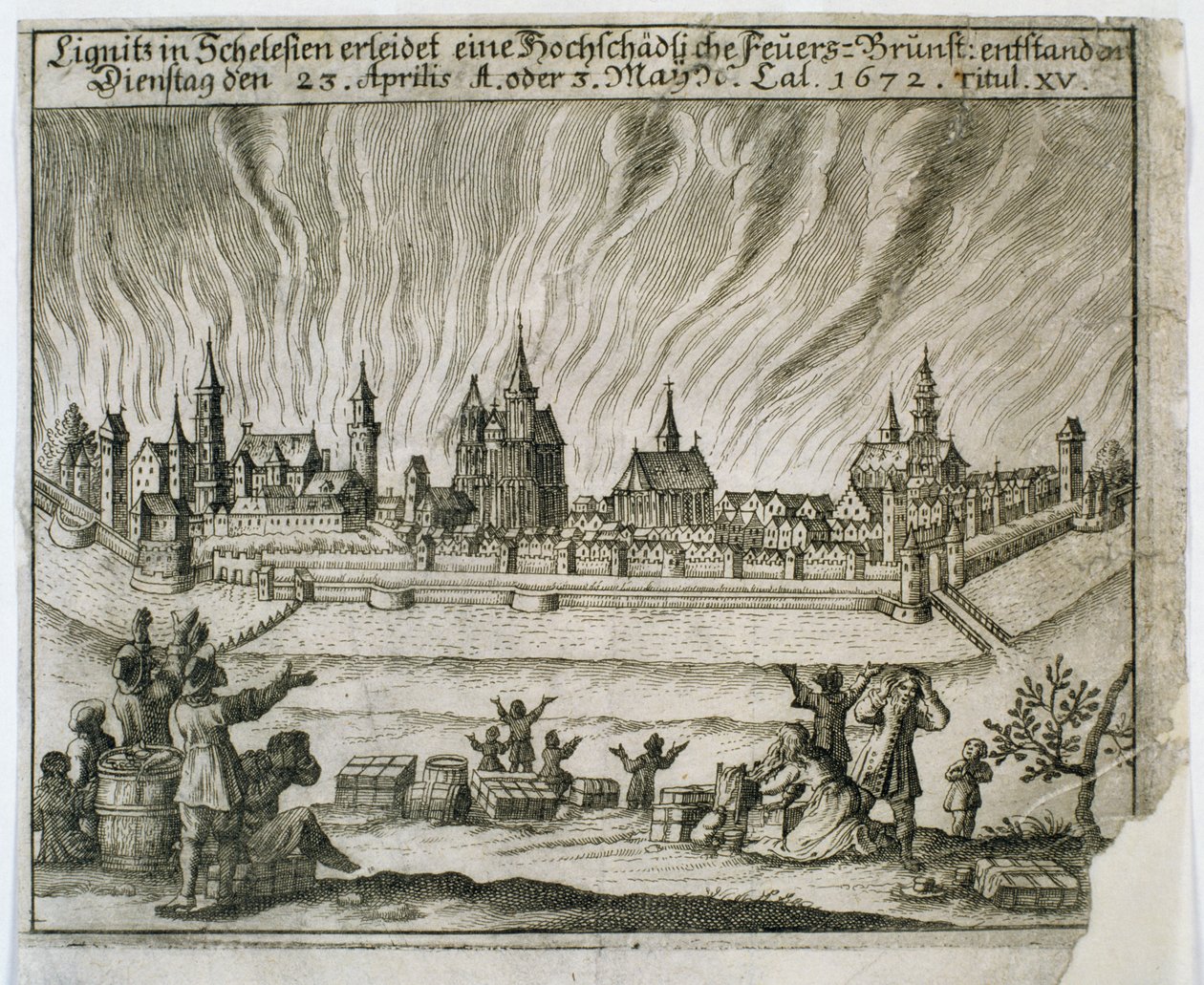 Legenda o ogniu dwojga, 1672 autorstwa Polish School