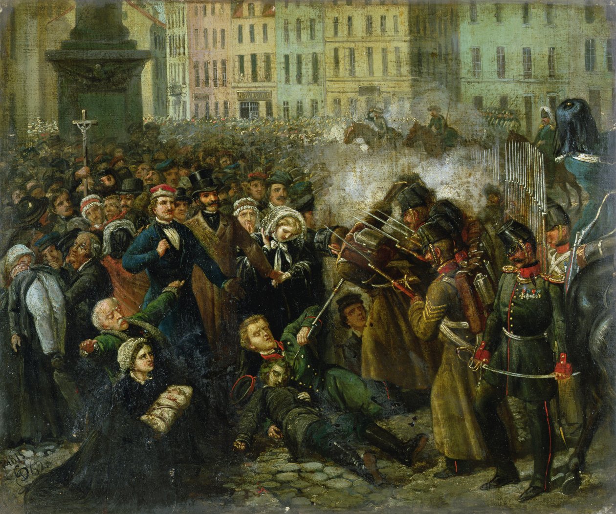 Masakra Michała Landego, 8 kwietnia 1861 r. autorstwa Polish School