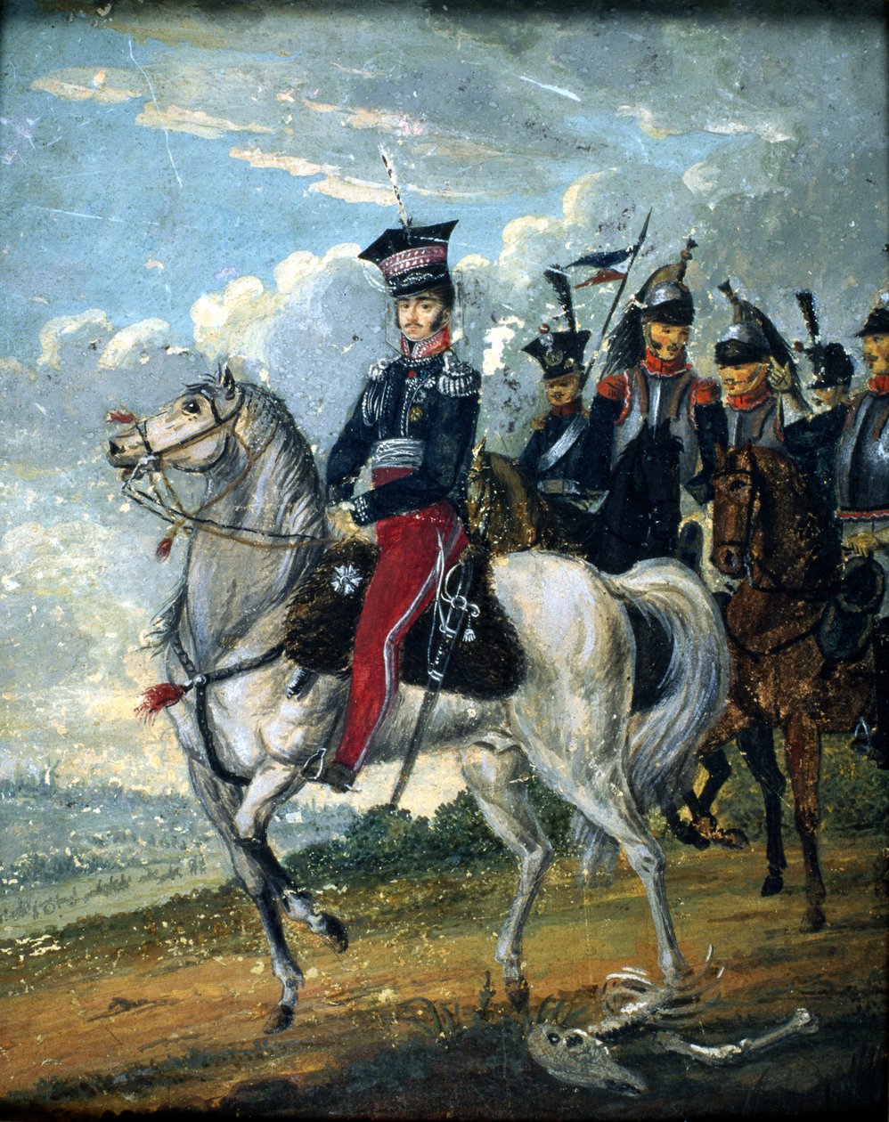 Książę Josef Anton Poniatowski (1763-1813) z przewodnikami, ok. 1813 autorstwa Polish School