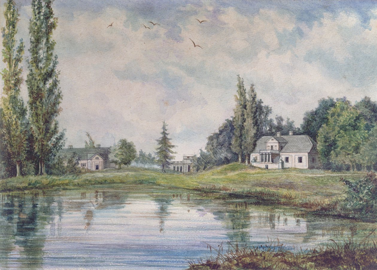 Dom Urodzenia Adama Bernarda Mickiewicza (1798-1855) na Zaosiu autorstwa Polish School