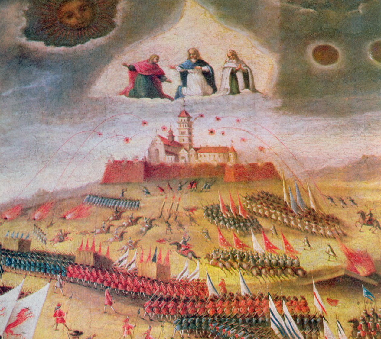 Szwedzkie oblężenie klasztoru na Jasnej Górze w 1655 r. autorstwa Polish School
