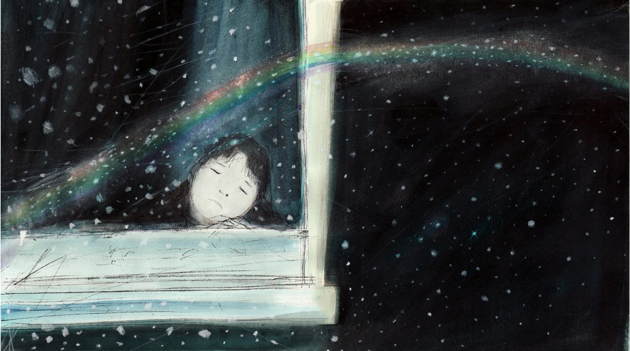 Nocna tęcza, 2015 (akwarela i gwasz na papierze) autorstwa Polly Horner