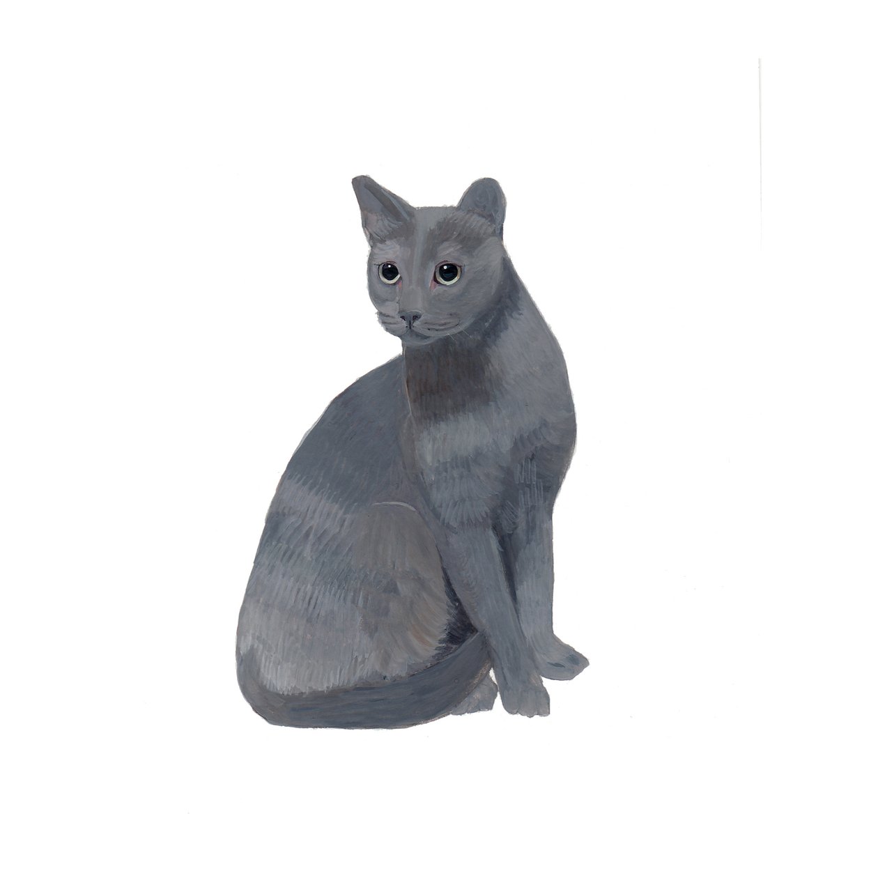 Russian Blue, 2014 (akwarela i gwasz na papierze) autorstwa Polly Horner