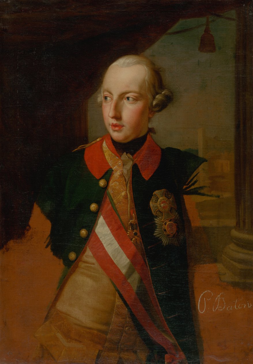 Studium do portretu cesarza Józefa II autorstwa Pompeo Batoni