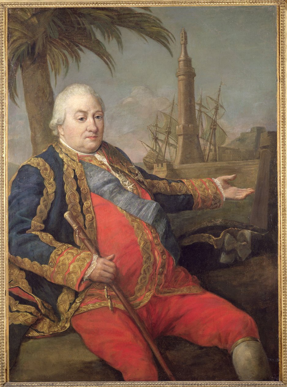 Pierre de Suffren-Saint-Tropez (1729-88) wiceadmirał Francji autorstwa Pompeo Girolamo Batoni