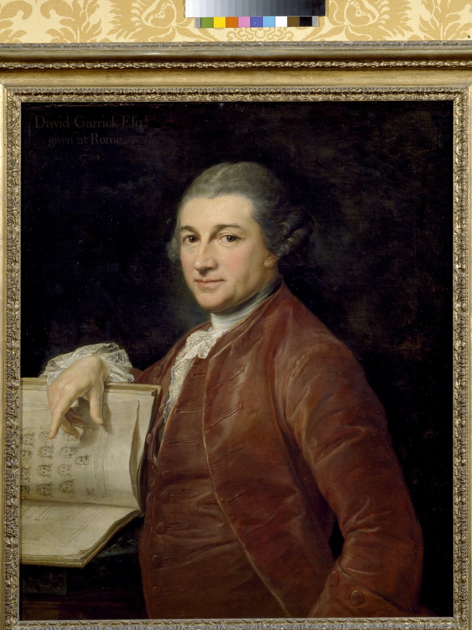 Portret Davida Garricka, 1764 autorstwa Pompeo Girolamo Batoni