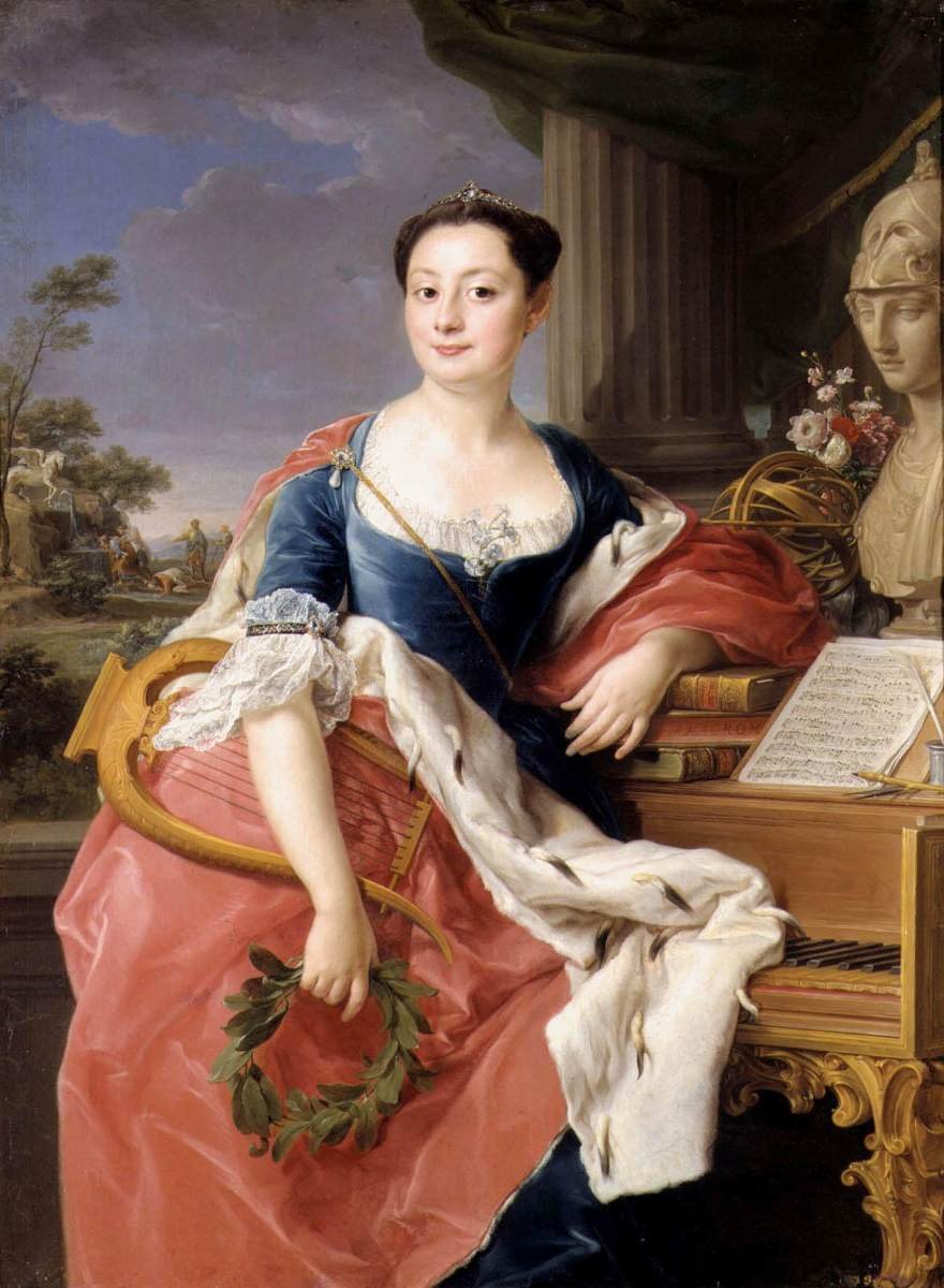 Portret księżniczki Giacinty Orsini Buoncampagni Ludovisi autorstwa Pompeo Girolamo Batoni
