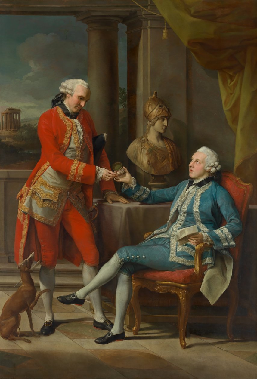 Sir Sampson Gideon i niezidentyfikowany towarzysz autorstwa Pompeo Girolamo Batoni