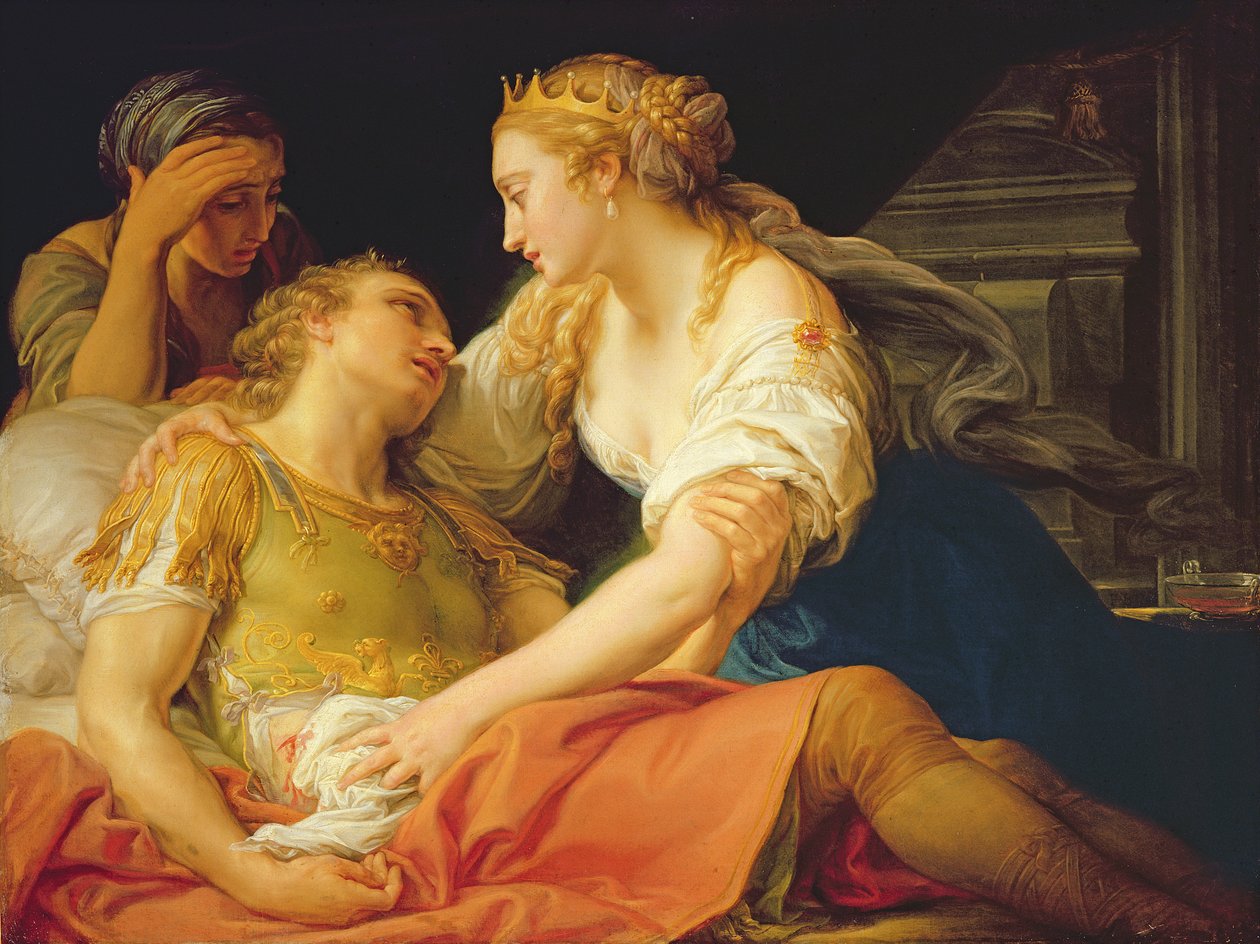 Śmierć Marka Antoniego, 1763 r. autorstwa Pompeo Girolamo Batoni