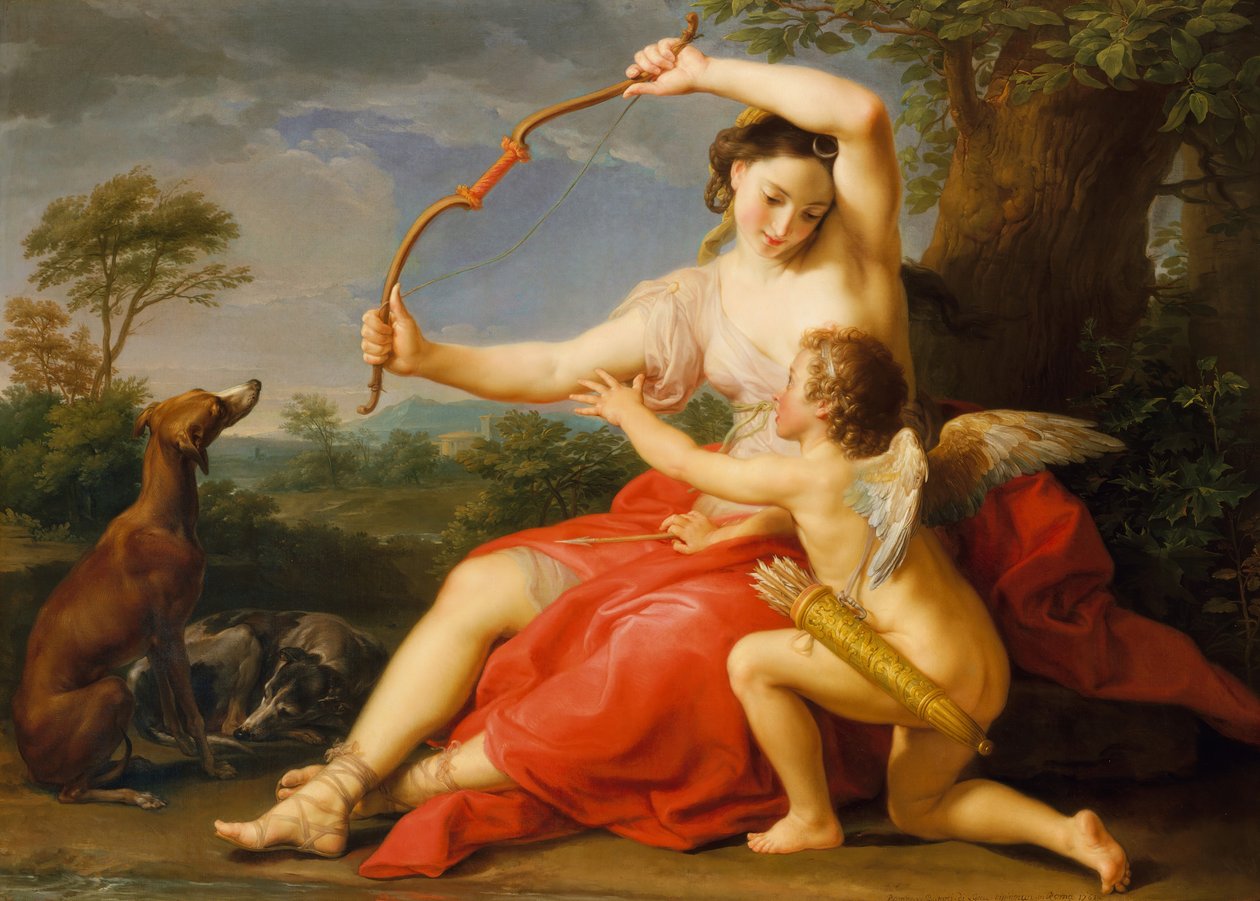 Diana i Kupidyn, 1761. autorstwa Pompeo Batoni