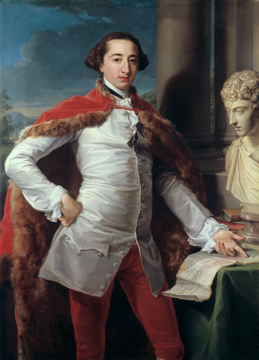 Portret Richarda Millesa, prawdopodobnie lata 60. XVIII wieku autorstwa Pompeo Batoni