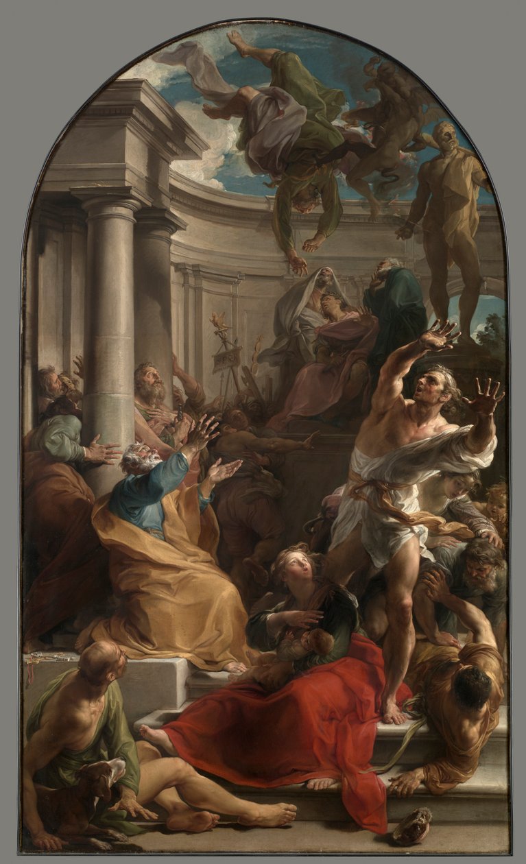 Upadek Szymona Maga, c. 1745-1750. autorstwa Pompeo Batoni