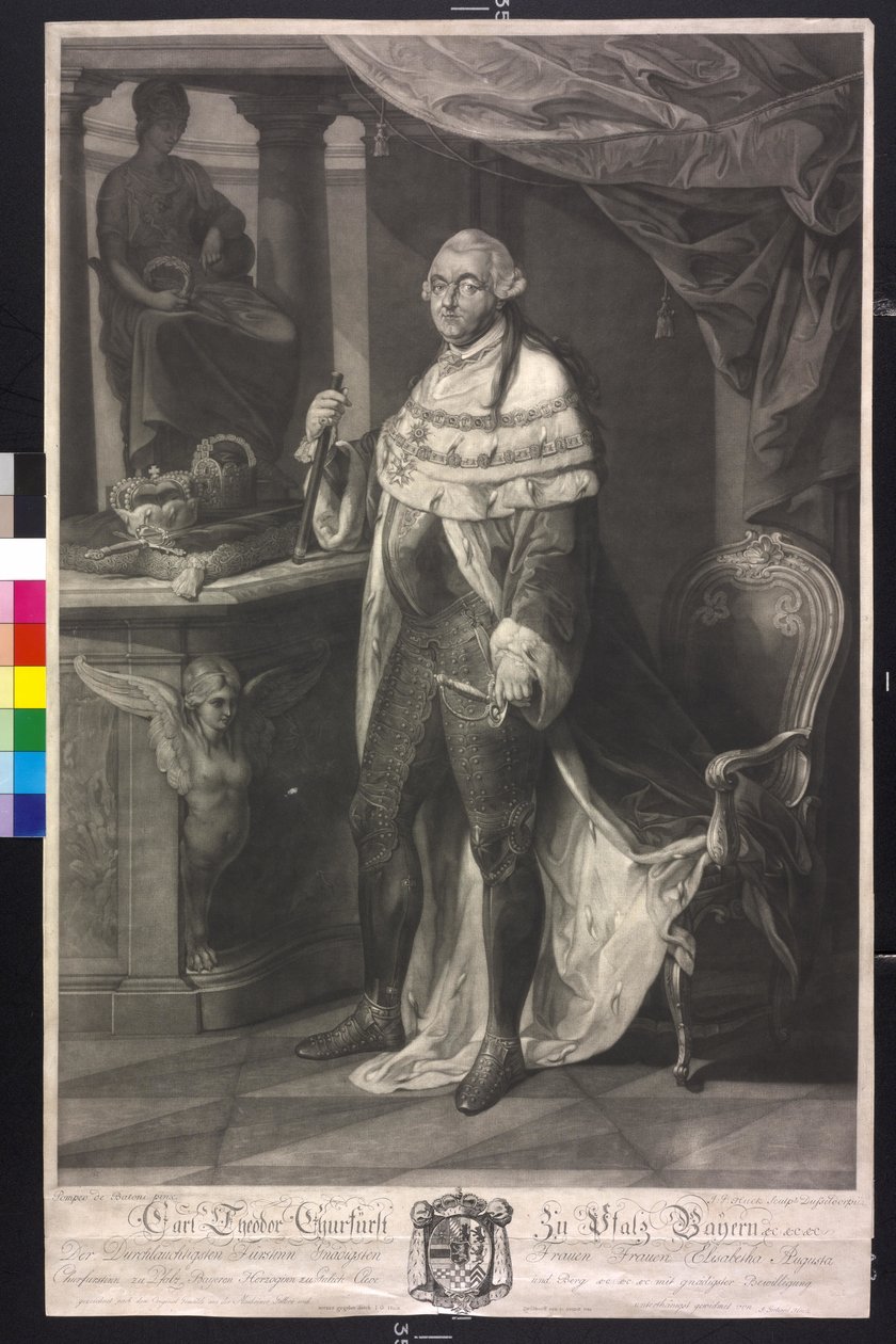 Carl Theodor elektor pałacu Bawarii autorstwa Pompeo Girolamo Batoni