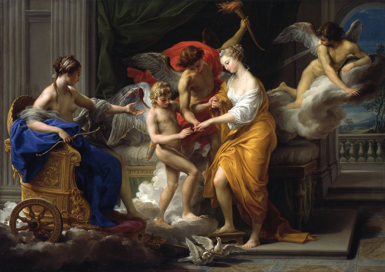 Zaślubiny Amora i Psyche autorstwa Pompeo Girolamo Batoni