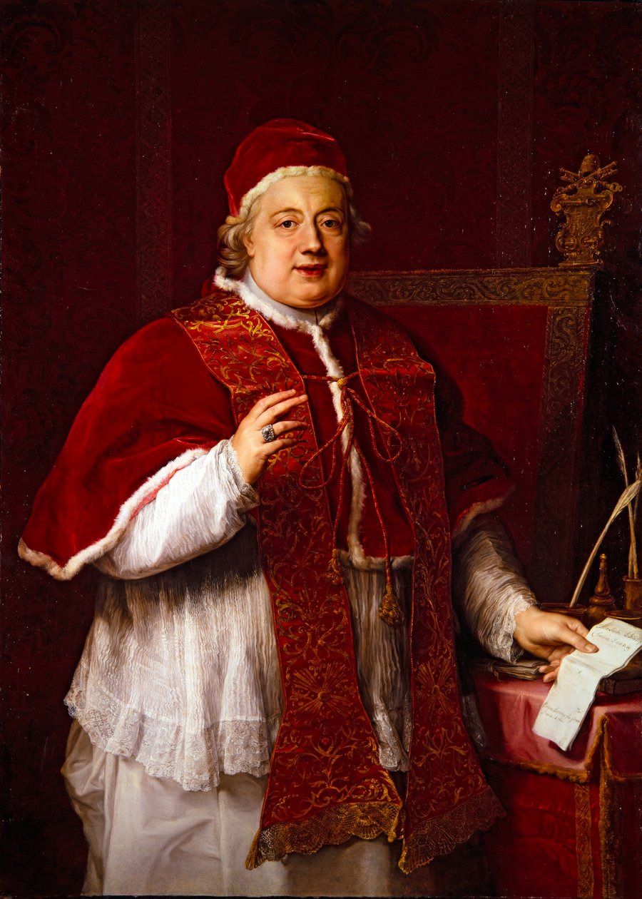 Portret papieża Rezzonico (Klemens XIII) autorstwa Pompeo Girolamo Batoni