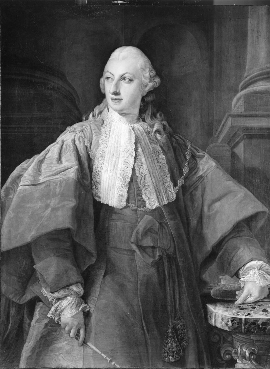 Portret księcia Abbondia Rezzonica jako senatora Rzymu autorstwa Pompeo Girolamo Batoni