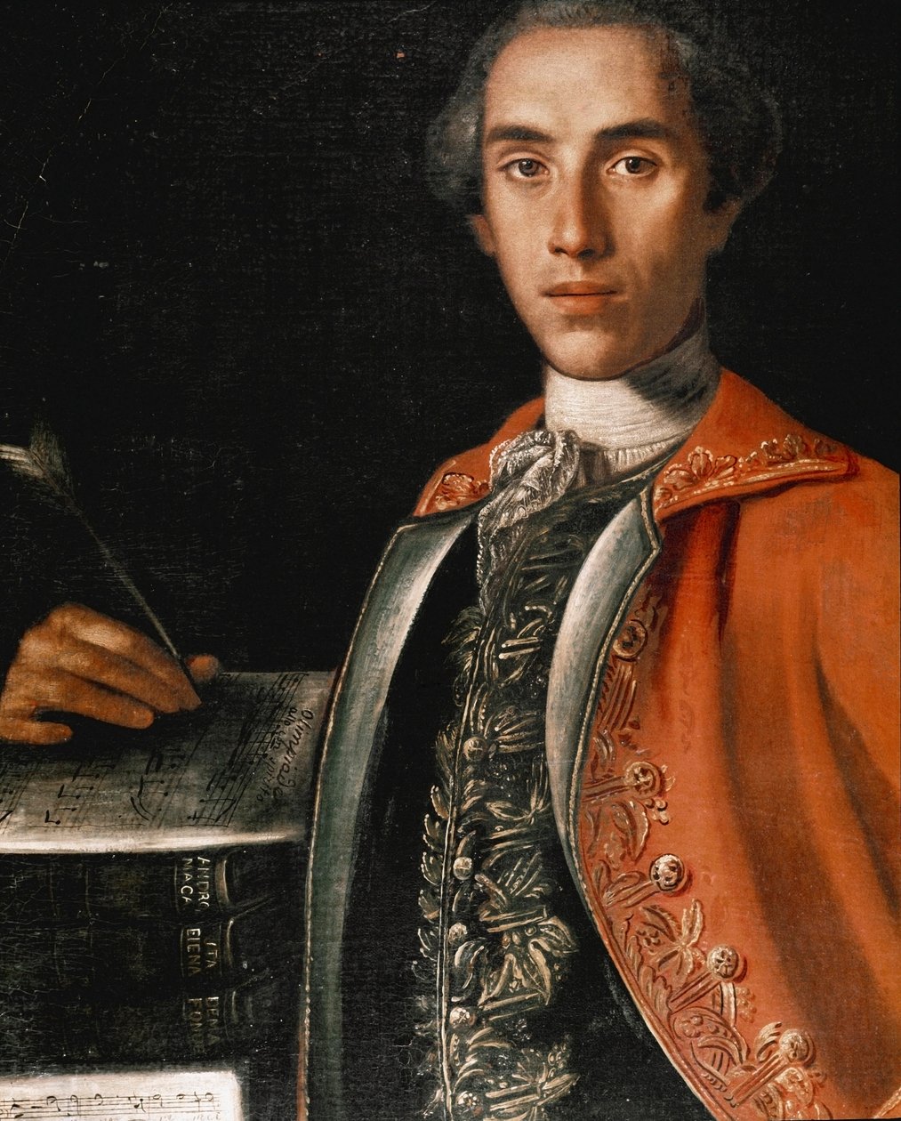 Portret włoskiego kompozytora Leonarda Leo (1694-1744) Obraz Pompeo Batoniego (1708-1787) Neapol, Konserwatorium Muzyczne San Pietro a Majella autorstwa Pompeo Girolamo Batoni