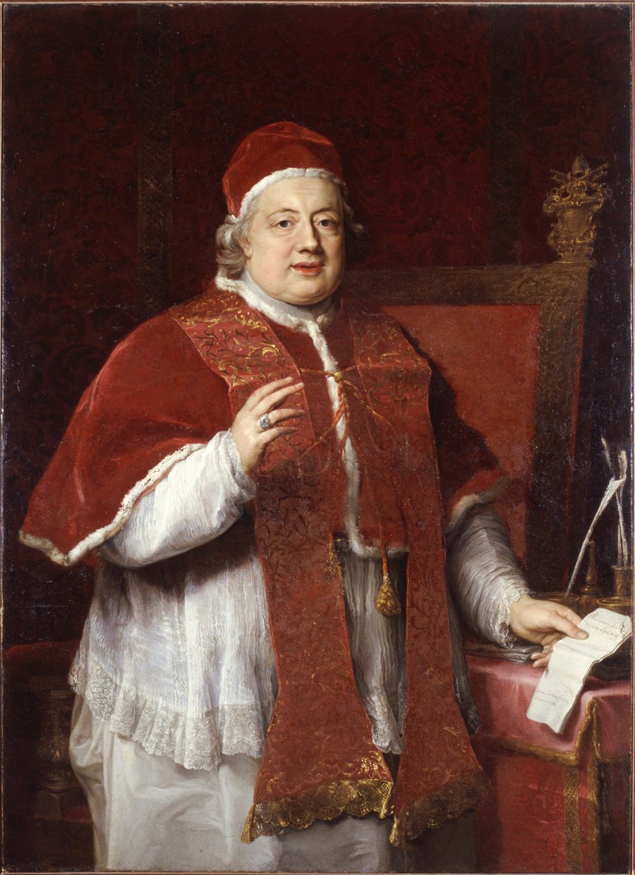Portret papieża Klemensa XIII 1693-1769, 1760. autorstwa Pompeo Girolamo Batoni