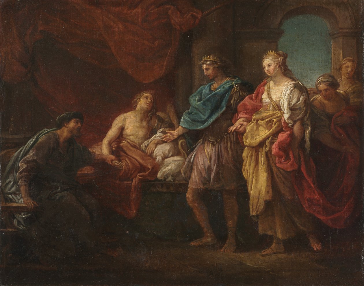 Studium do obrazu "Antioch i Stratonice", ok. 1746 (olej na płótnie) autorstwa Pompeo Girolamo Batoni