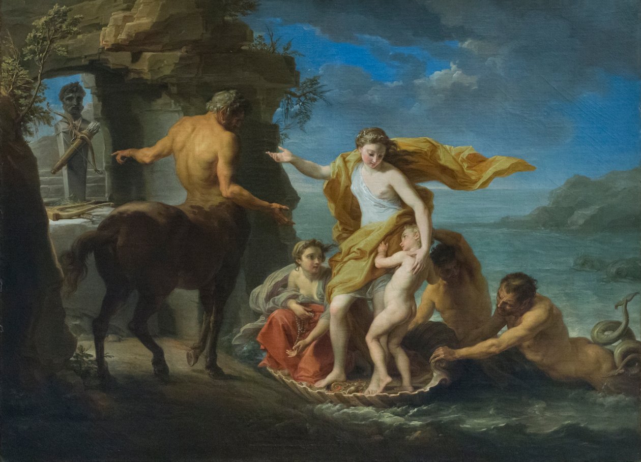 Tetydy oddaje Achillesa Chironowi autorstwa Pompeo Girolamo Batoni