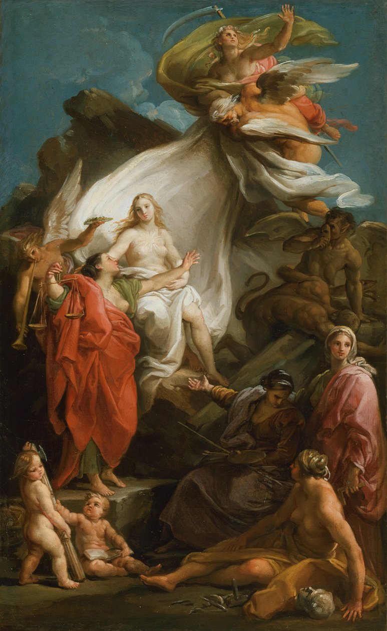 Czas odsłania prawdę autorstwa Pompeo Girolamo Batoni