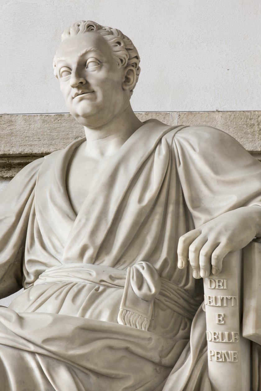 Posąg Cesare Beccaria autorstwa Pompeo Marchesi