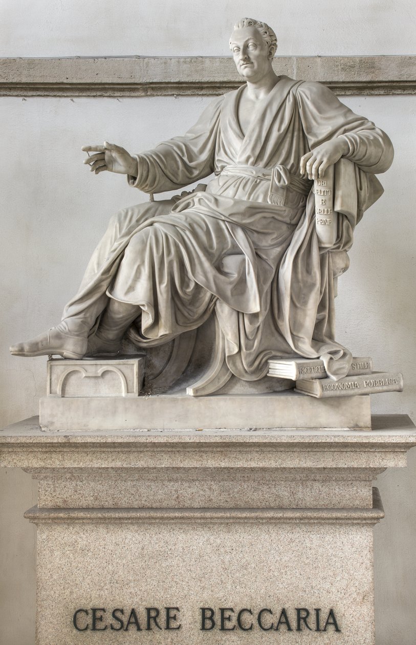 Posąg Cesare Beccarii, 1838 autorstwa Pompeo Marchesi