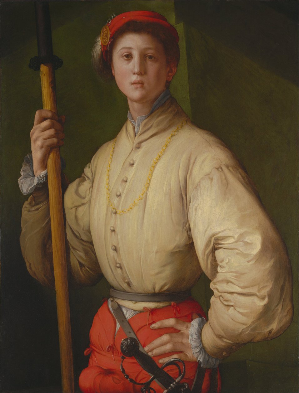 Portret halberdiera Francesco Guardi, 1528-1530 autorstwa Jacopo Pontormo