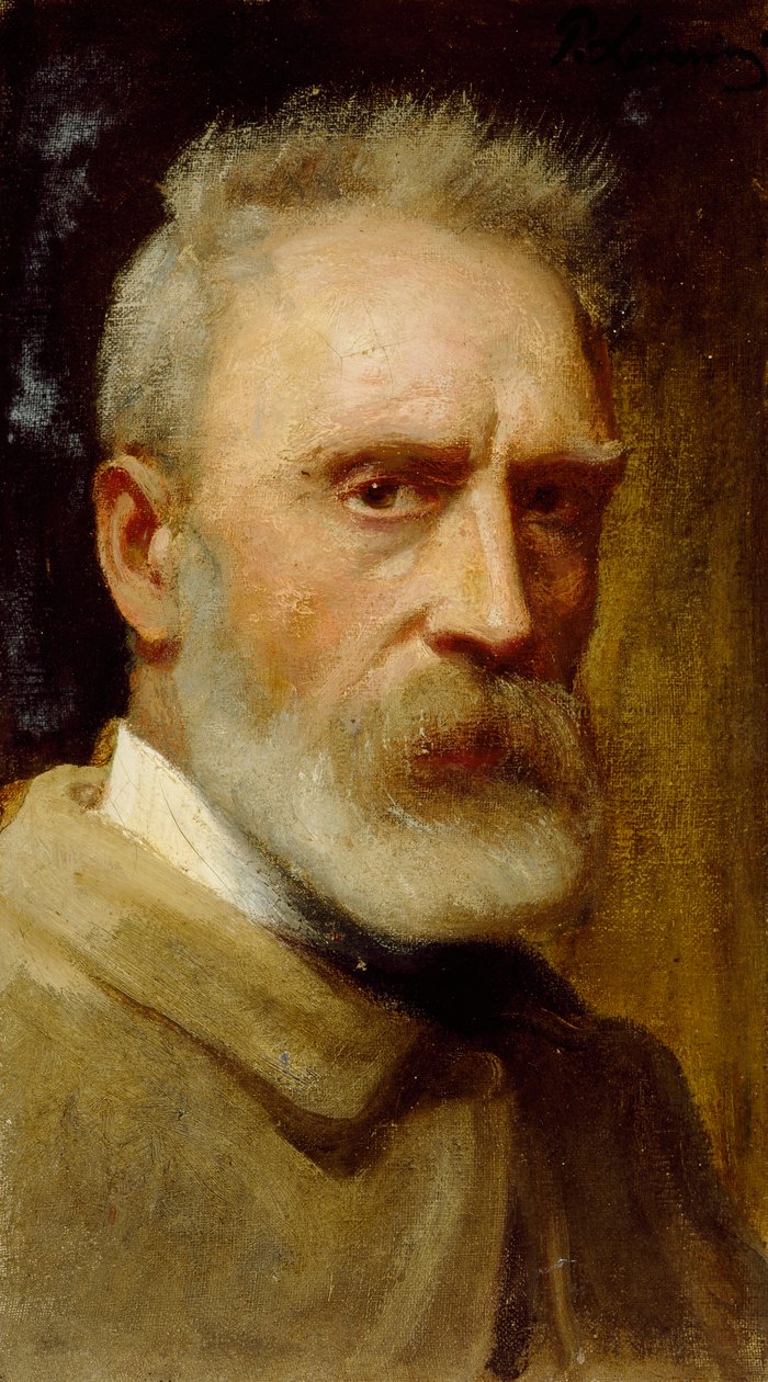 Autoportret, Ponziano Loverini (1845-1929), olej na płótnie, 53x30 cm autorstwa Ponziano Loverini