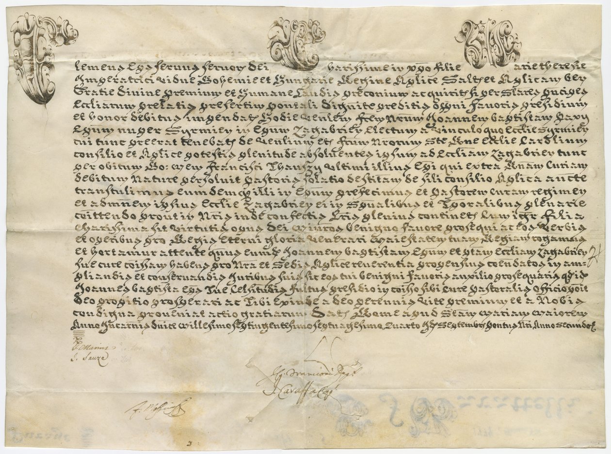 List apostolski papieża Klemensa XIV do cesarzowej Marii Teresy, wrzesień 1774 autorstwa Pope Clement XIV