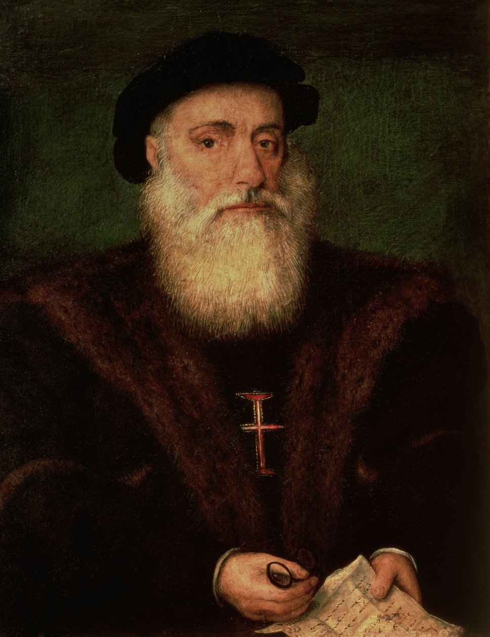 Portret prawdopodobnie Vasco da Gamy (1469-1524) ok. 1524 r. autorstwa Portuguese School