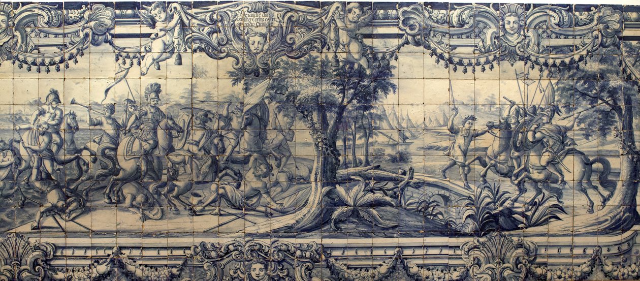 Aleksander Wielki (356-323 pne) walczący z Persami - Plaque d