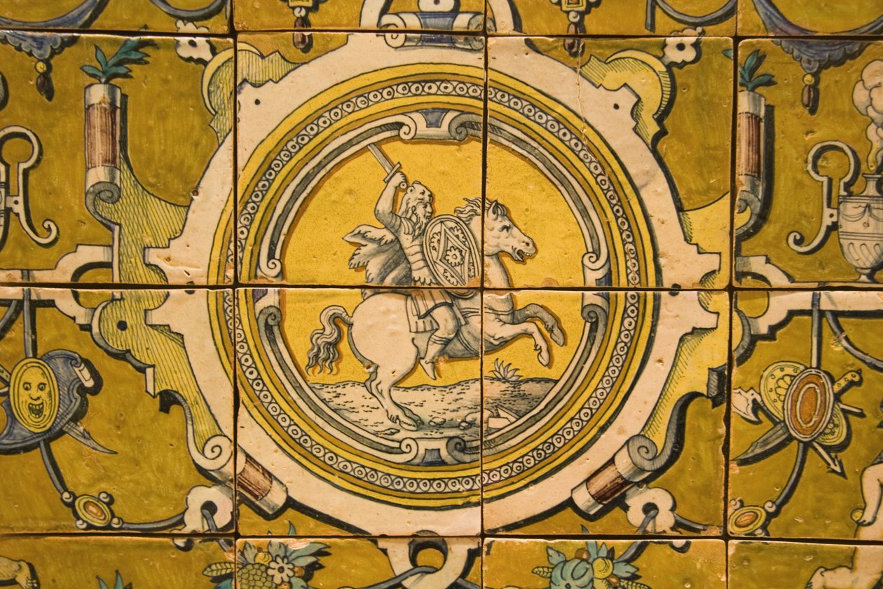 Ramiona Teodosia II (1568-1630) księcia Braganzy (ceramiczne) autorstwa Portuguese School