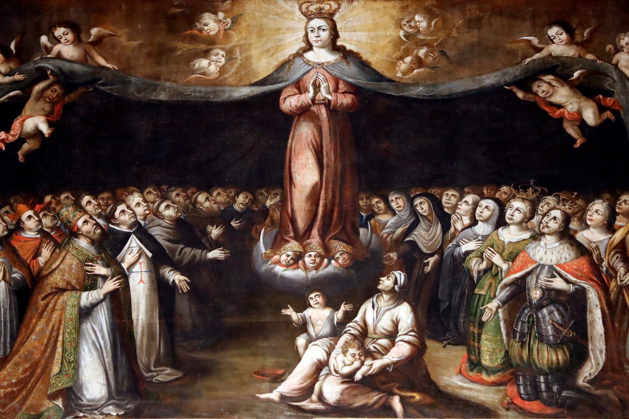 Kościół Miłosierdzia. Maryja Dziewica. Evora. Portugalia. autorstwa Portuguese School