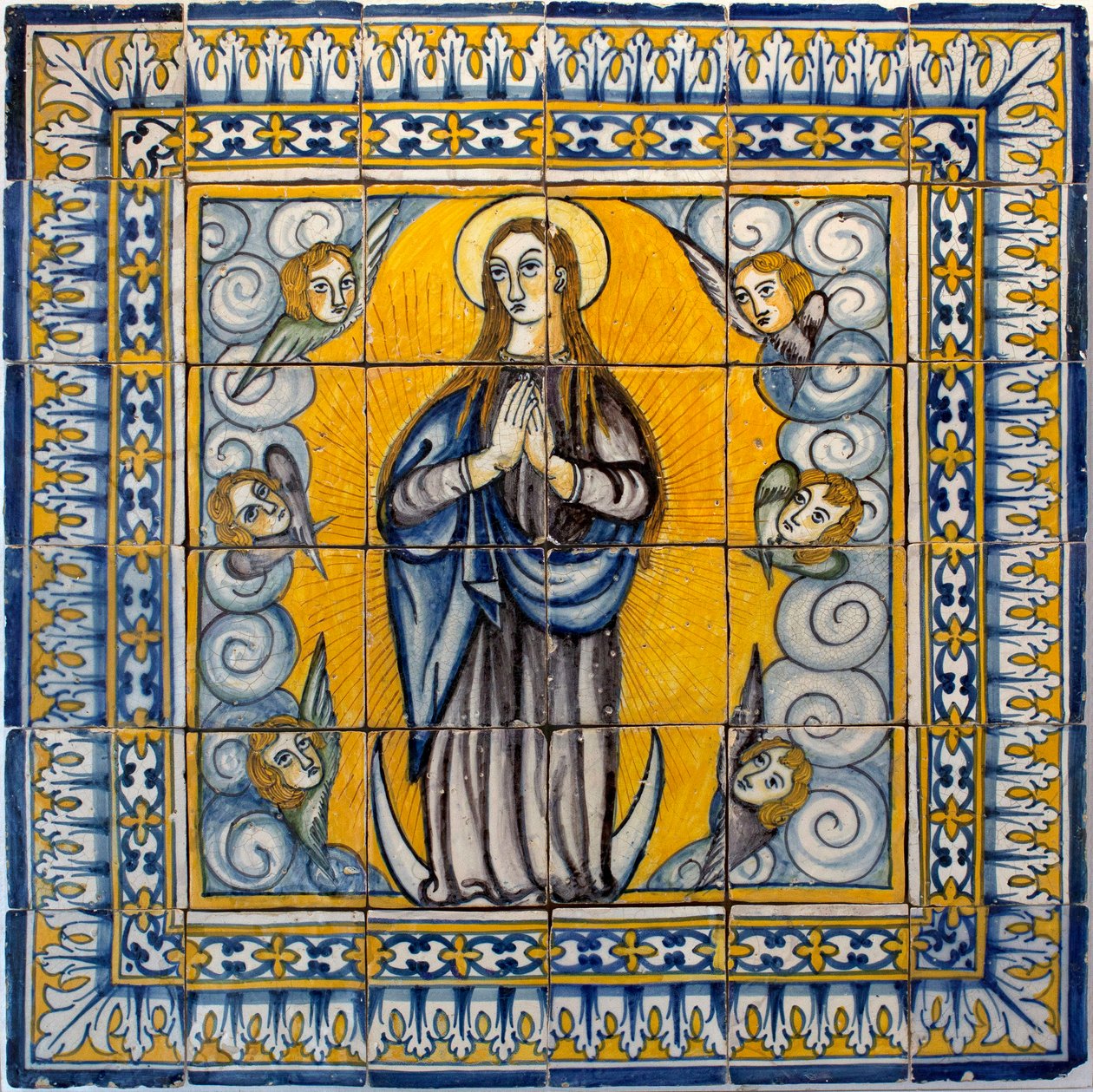 Matka Boża Poczęcia - Azulejos de Lisbon (Portugalia) 1650-1675 (Matka Boża Poczęcia, Płytka, Lizbona autorstwa Portuguese School