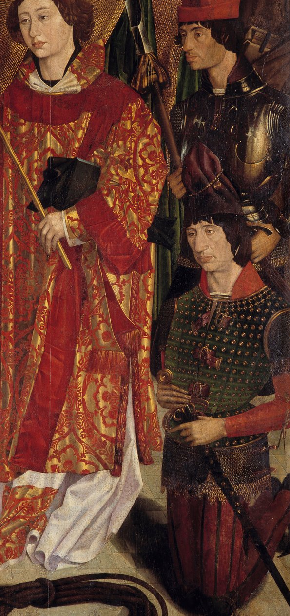 Św. Wincenty, patron Lizbony i Henryk Żeglarz (1394-1460), założyciel szkoły nawigatorów Szczegół. Obraz XVI-wiecznej szkoły portugalskiej. Narodowe Muzeum Sztuki Starożytnej w Lizbonie. Lizbońskie Muzeum Sztuki Starożytnej autorstwa Portuguese School