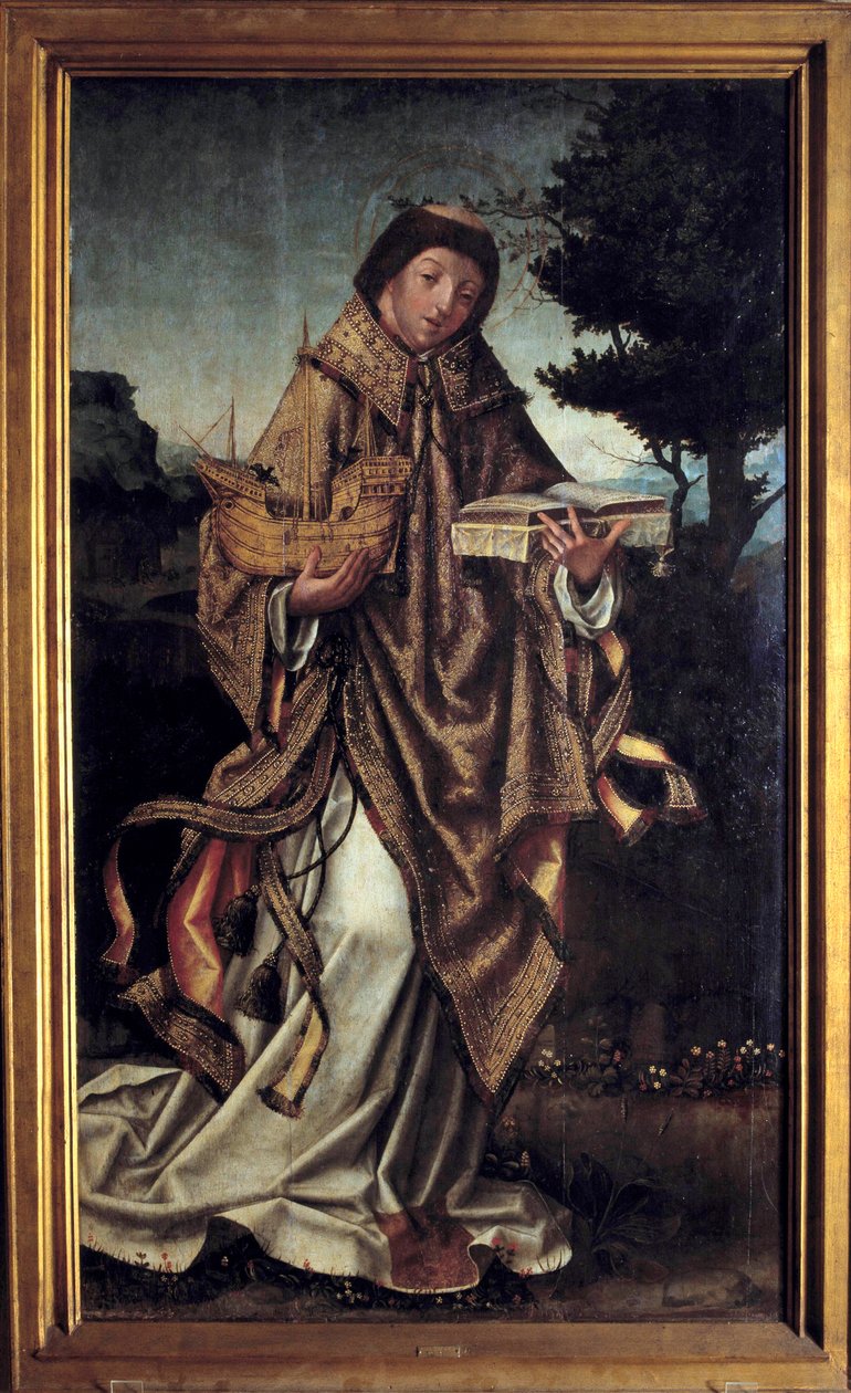 Święty Wincenty, patron miasta Lizbony Malarstwo szkoły portugalskiej autorstwa Portuguese School