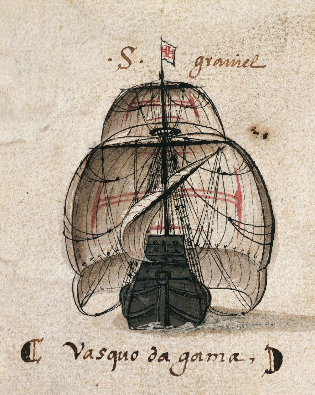 Karawela Vasco da Gamy, ilustracja z 