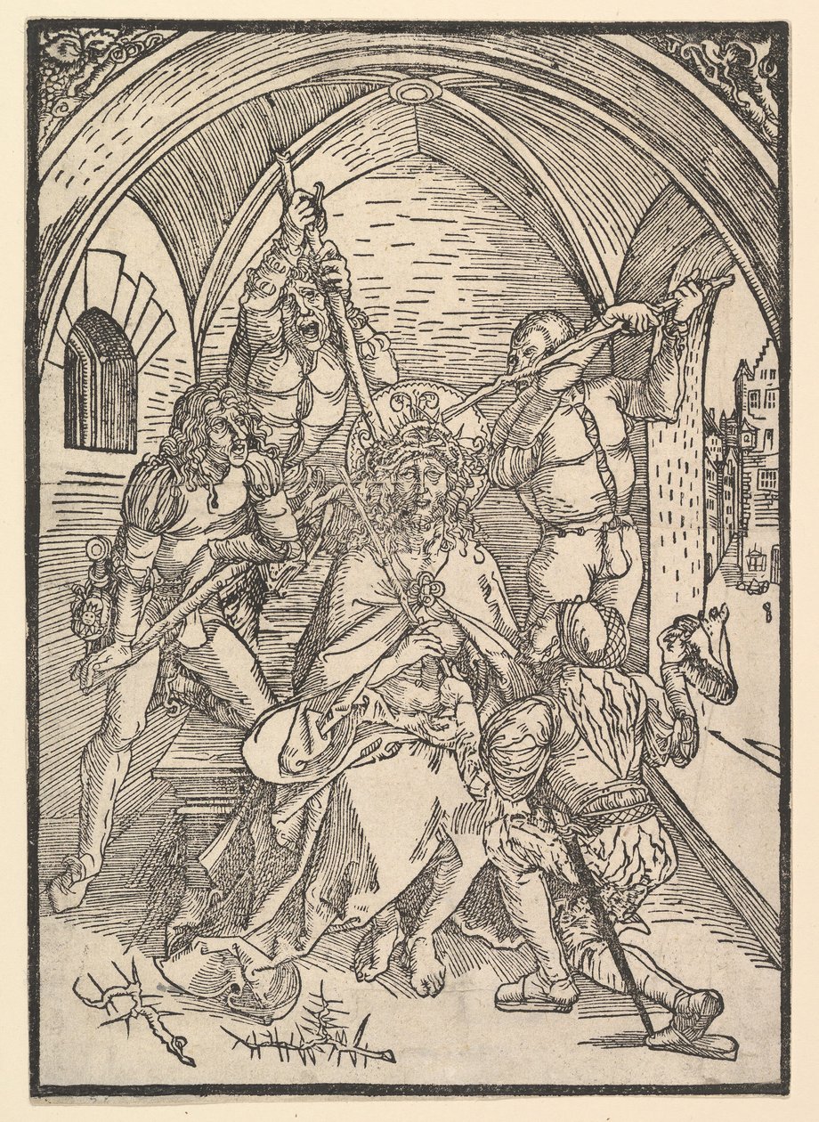 Chrystus ukoronowany cierniem, ca. 1500. autorstwa Possibly Albrecht Dürer
