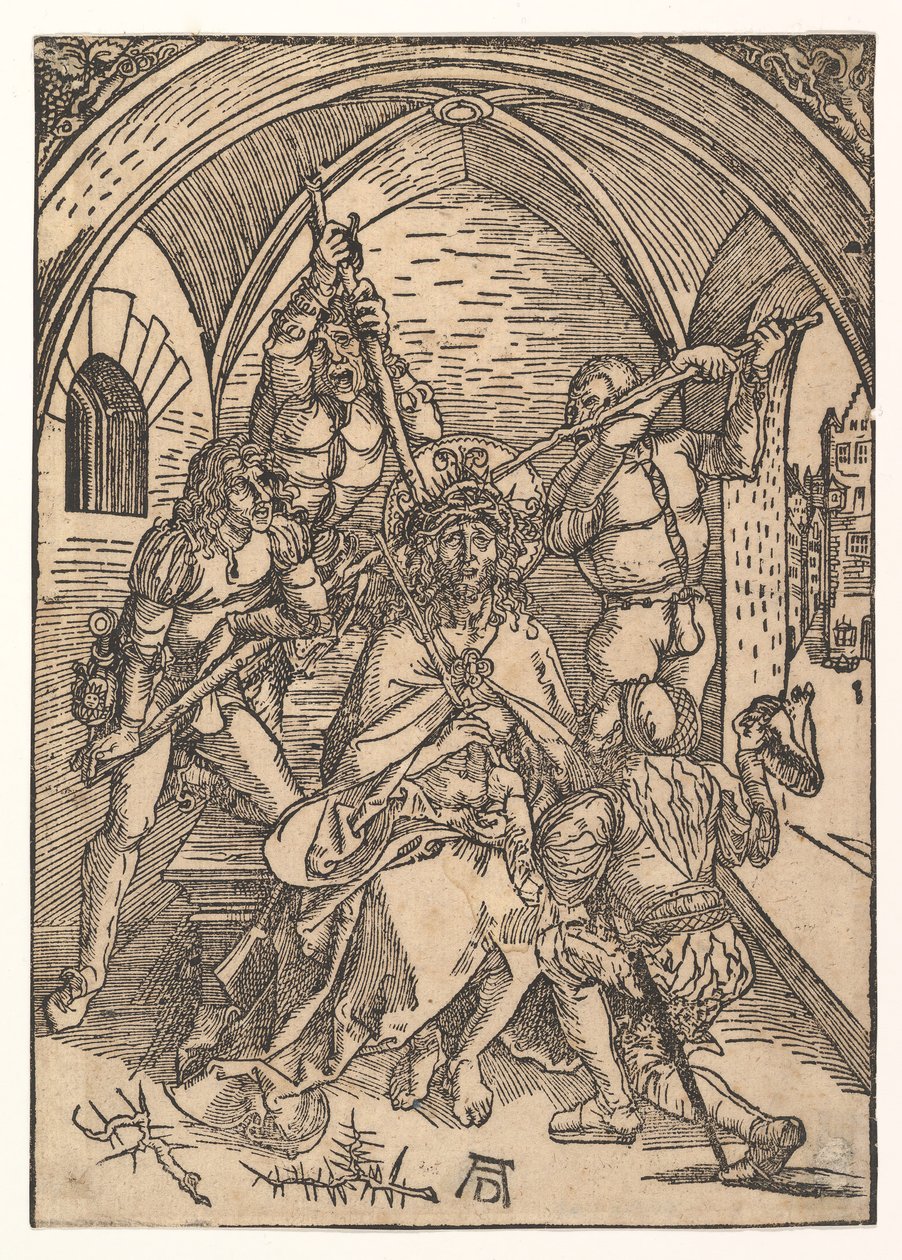 Chrystus ukoronowany cierniem, ca. 1500. autorstwa Possibly Albrecht Dürer